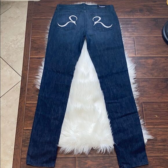 Y2K Nordstrom Rock & Republic Blue Distressed Berlin Denim Jeans In Madea Blue - Picture 2 of 8